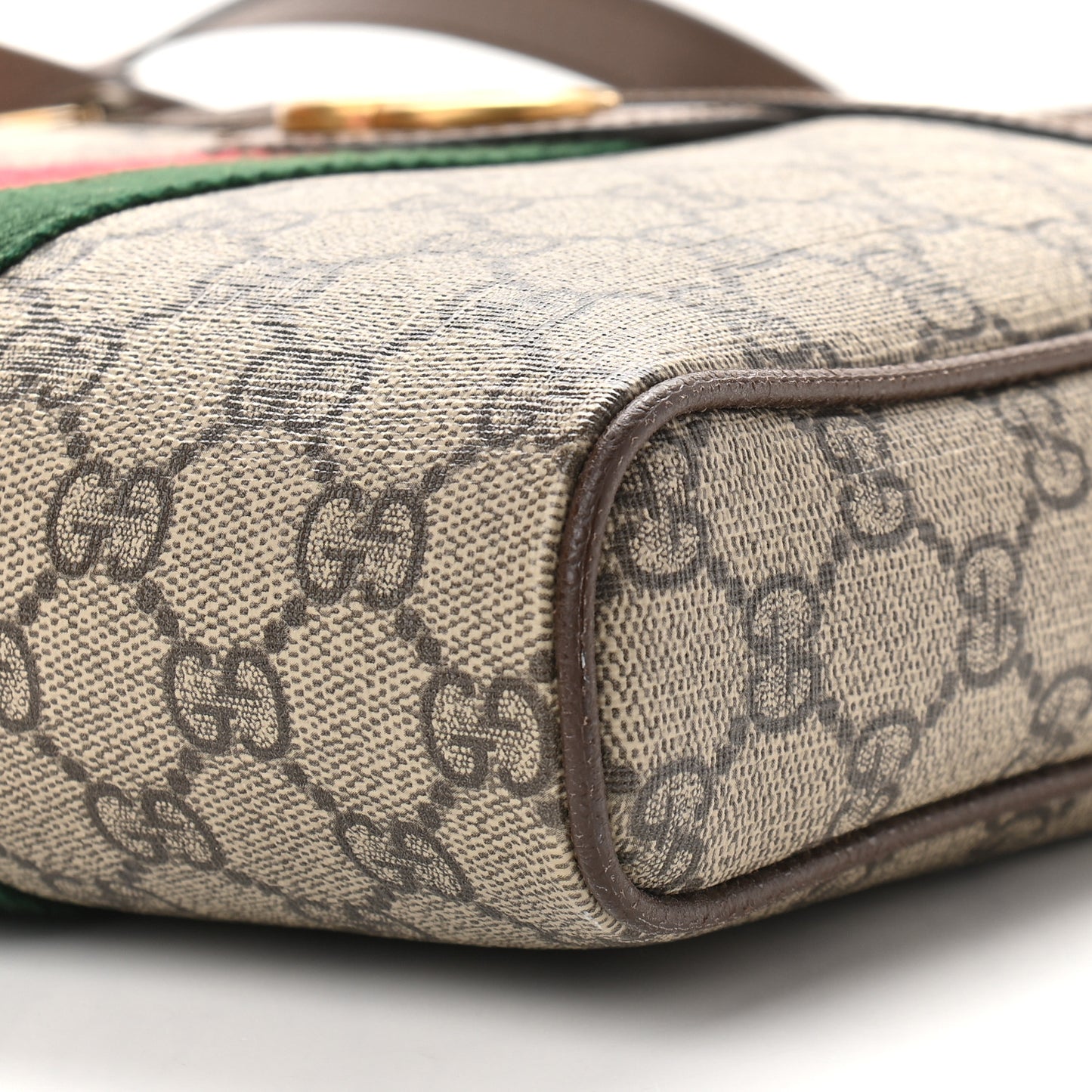 GG Supreme Monogram Web Small Ophidia Messenger Bag Brown