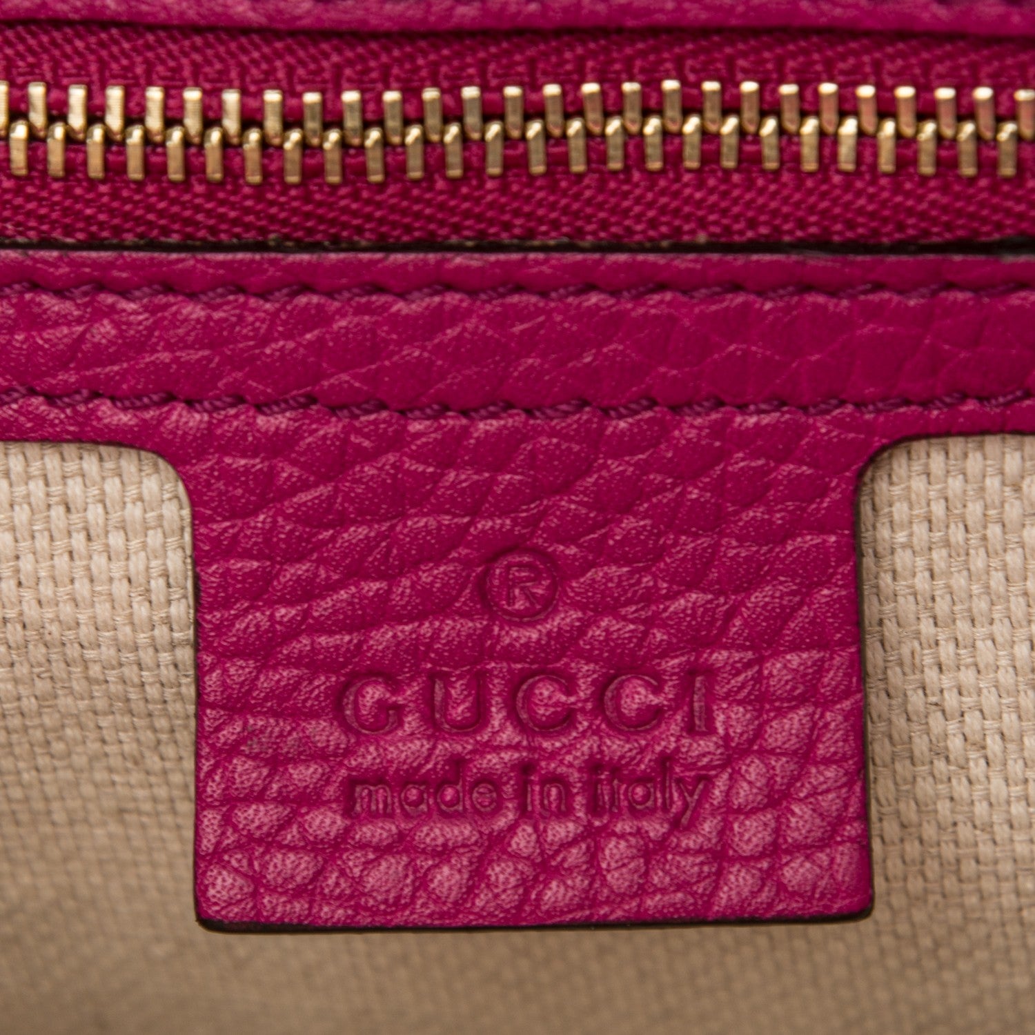Gucci Cellarius Calfskin Medium Soho Flap Crossbody Bright Bouganville 6 of 7