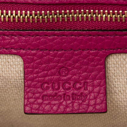Gucci Cellarius Calfskin Medium Soho Flap Crossbody Bright Bouganville 6 of 7