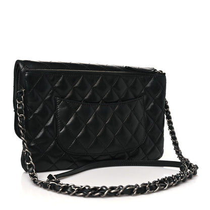 Chanel Lambskin Quilted Mini Multi Flap Bag Black 3 of 12