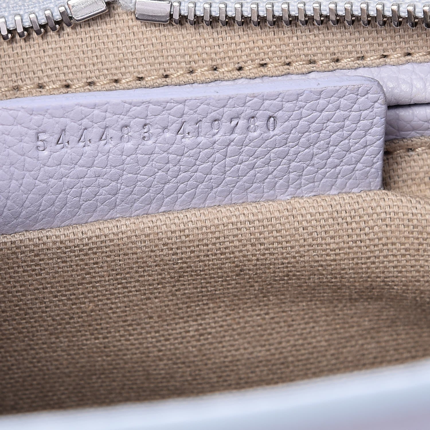 Alexander McQueen ALEXANDER MCQUEEN Pebbled Calfskin Small Skull Padlock Zip Around Tote Lavender 7 of 7