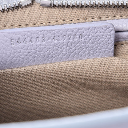 Alexander McQueen ALEXANDER MCQUEEN Pebbled Calfskin Small Skull Padlock Zip Around Tote Lavender 7 of 7