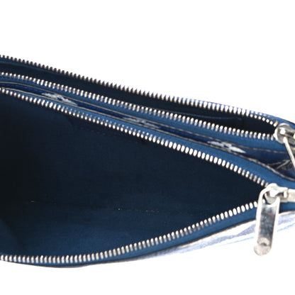 Louis Vuitton Monogram Giant Escale Double Zip Pochette Blue 6 of 12