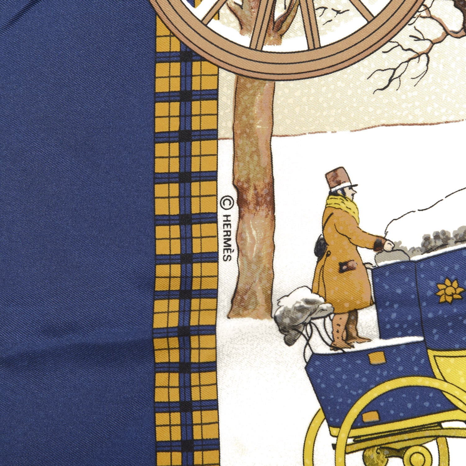 Hermes Silk L'hiver En Poste Scarf 90 5 of 7
