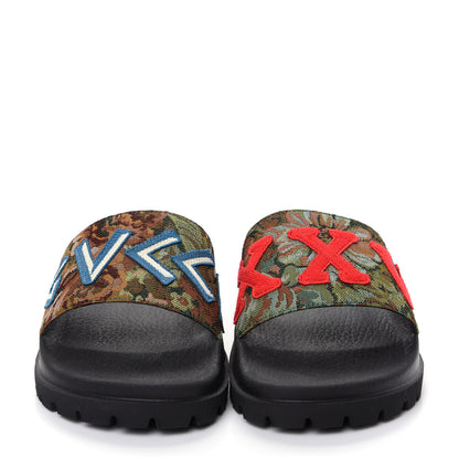 Gucci Brocade Floral Mens Pursuit Lug Sole Slide Sandals 7 Multicolor 2 of 10