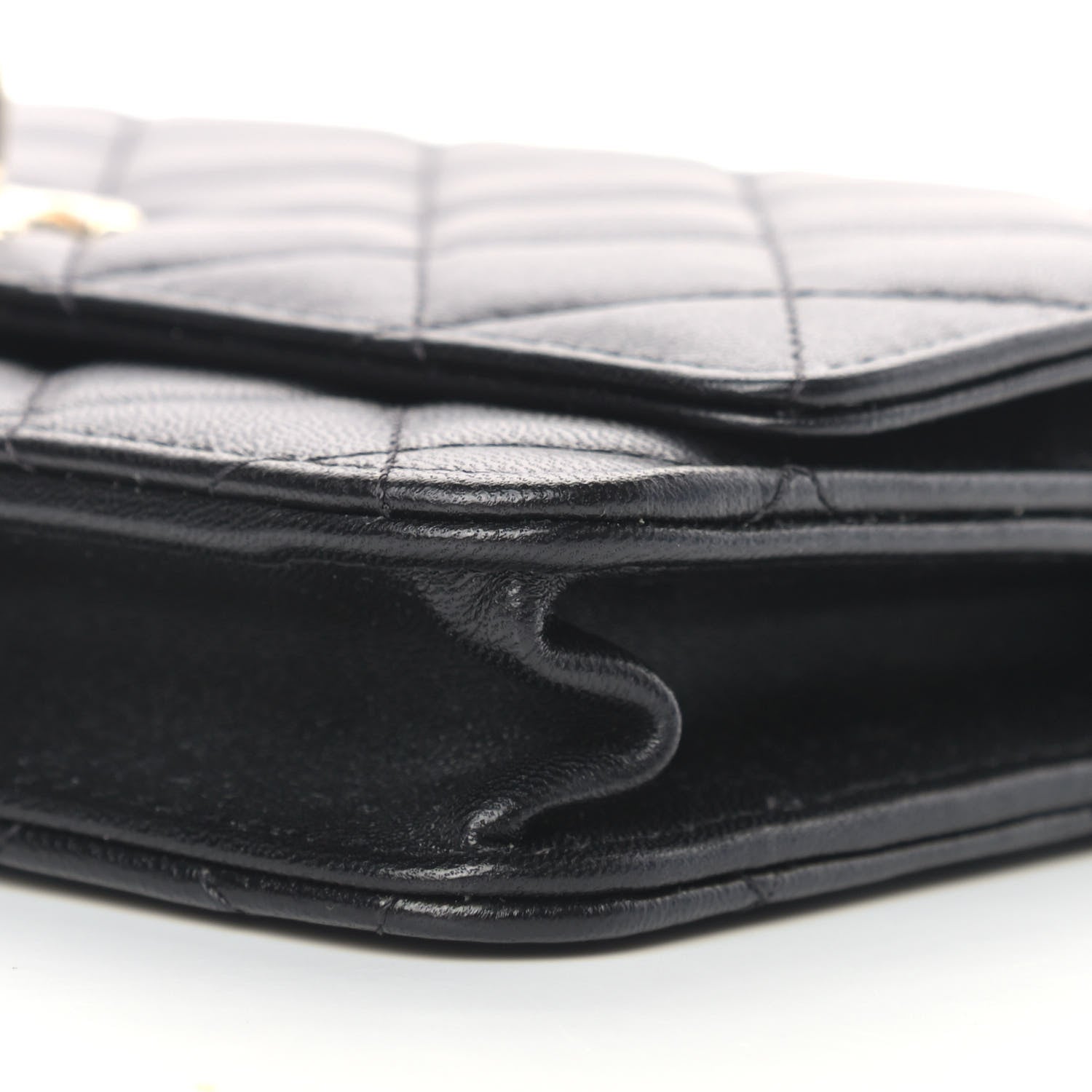 Chanel Lambskin Quilted Trendy CC Wallet On Chain WOC Black 10 of 10