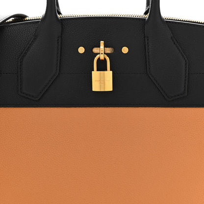 Louis Vuitton Taurillon City Steamer MM Black Camel 7 of 9