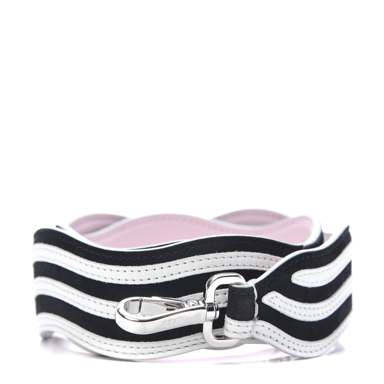 Fendi Suede Calfskin Waves Strap You Black 1 of 3