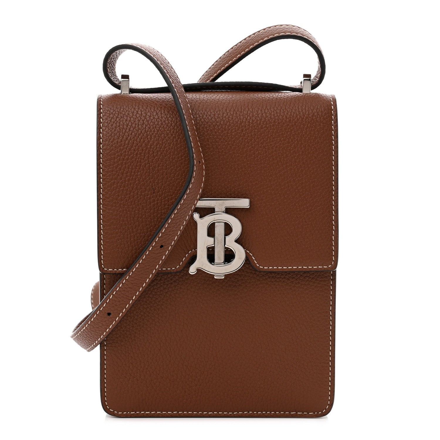 Burberry Grainy Calfskin TB Robin Bag Tan 1 of 8