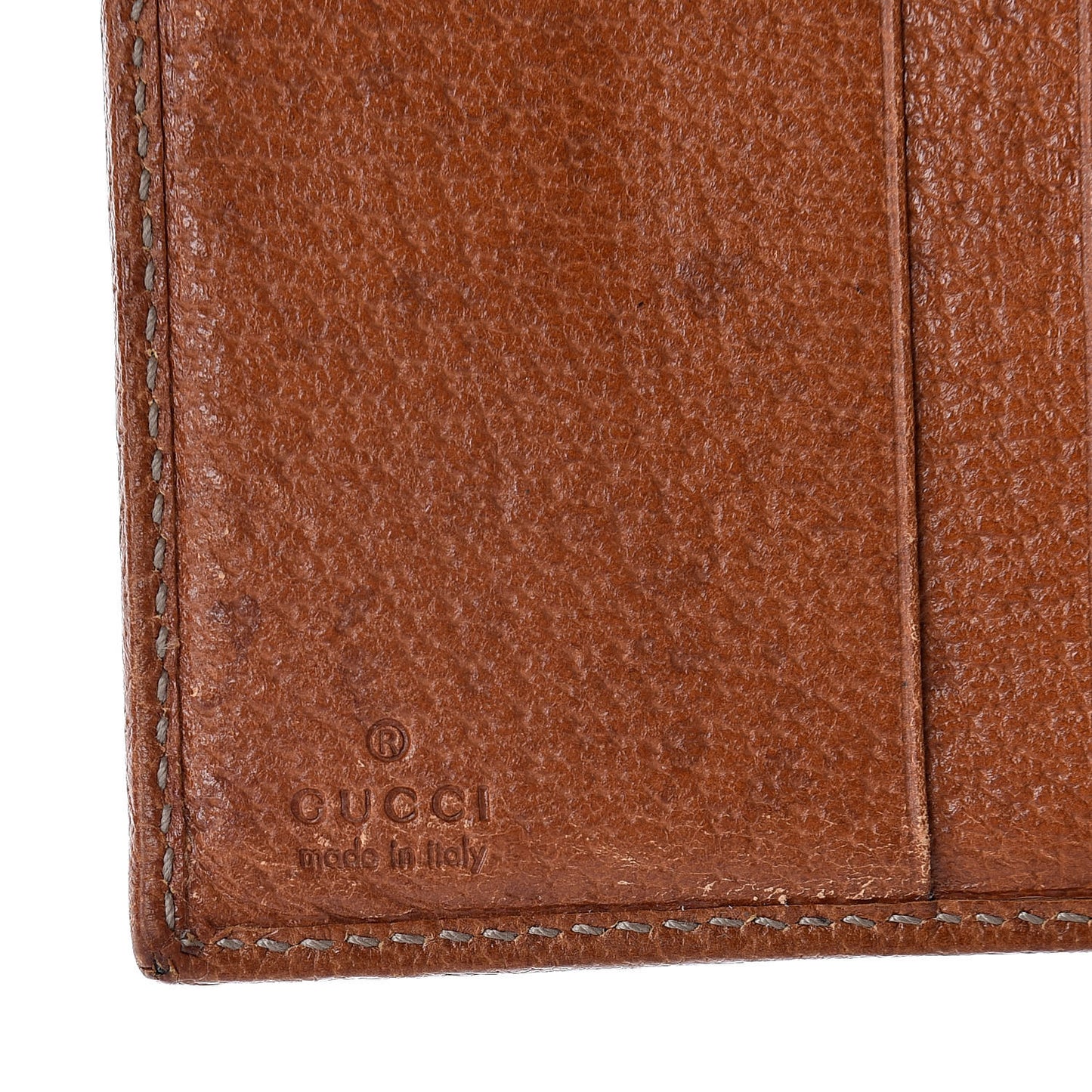 Monogram Buckle Compact Wallet Brown