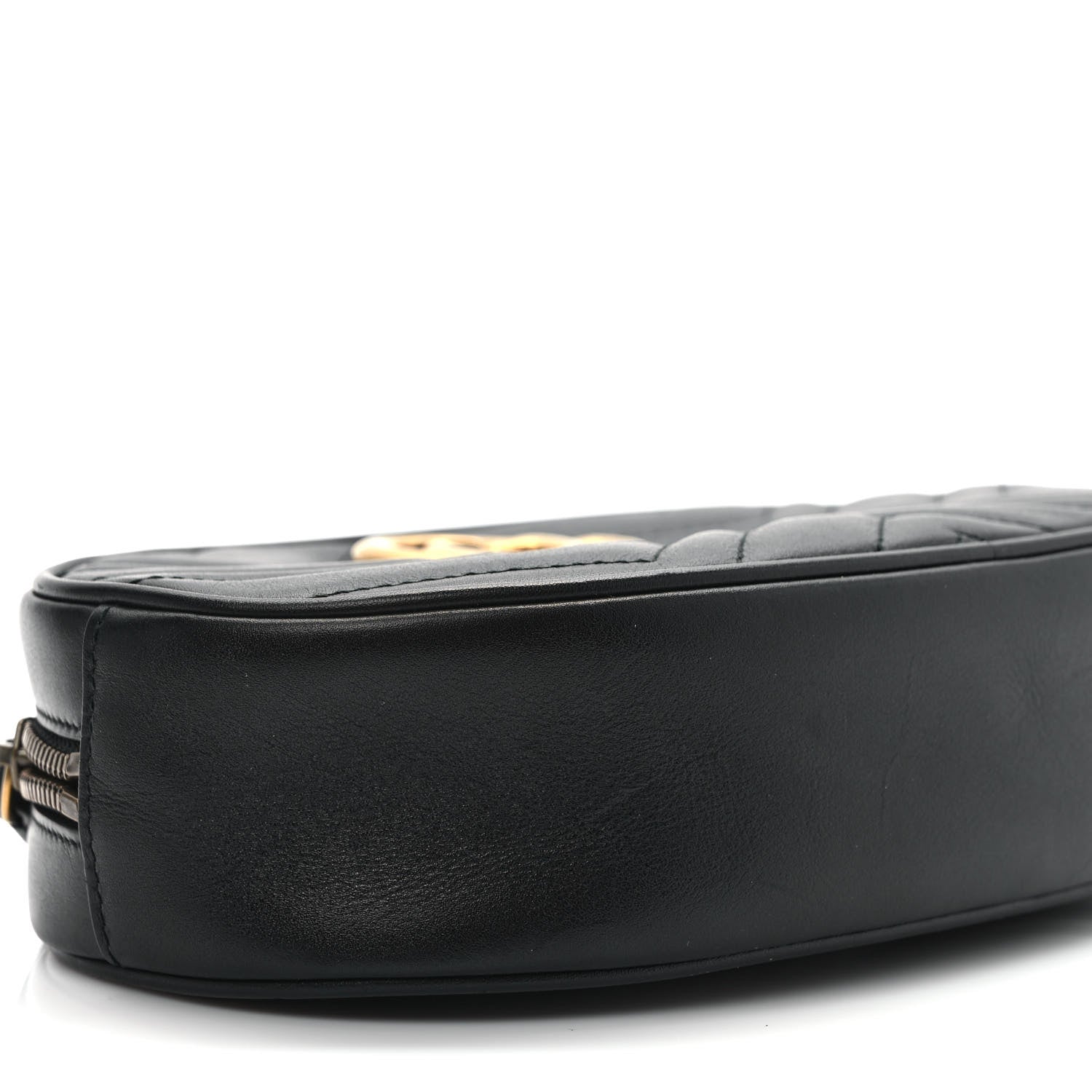 Gucci Calfskin Matelasse GG Marmont Belt Bag 75 30 Black 7 of 8
