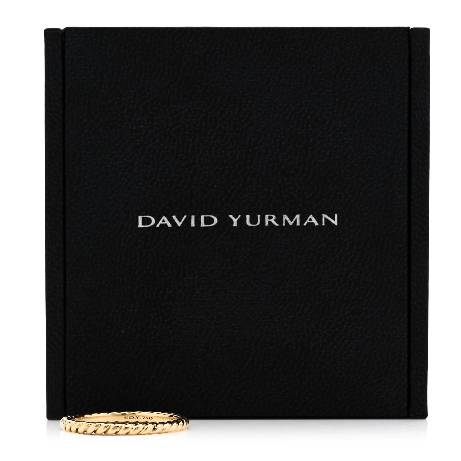 David Yurman 18K Yellow Gold 2mm Cable Classics Band Ring 57 8 3 of 5