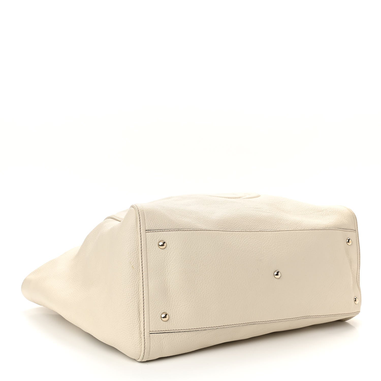 Gucci Pebbled Calfskin Large Soho Shoulder Bag Off White 4 of 11