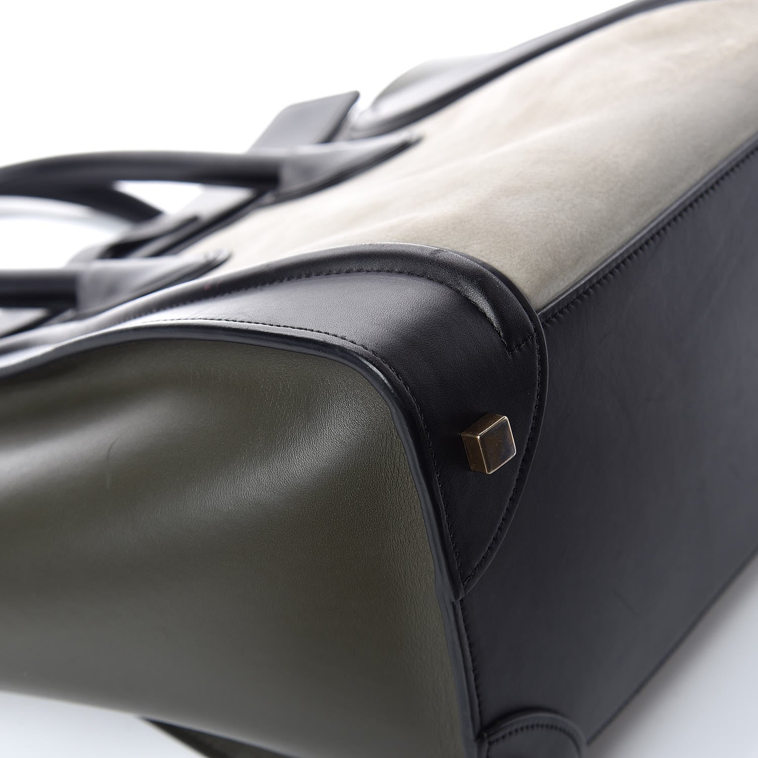 Celine Nubuck Smooth Calfskin Mini Tri-Color Luggage Olive 18 of 18