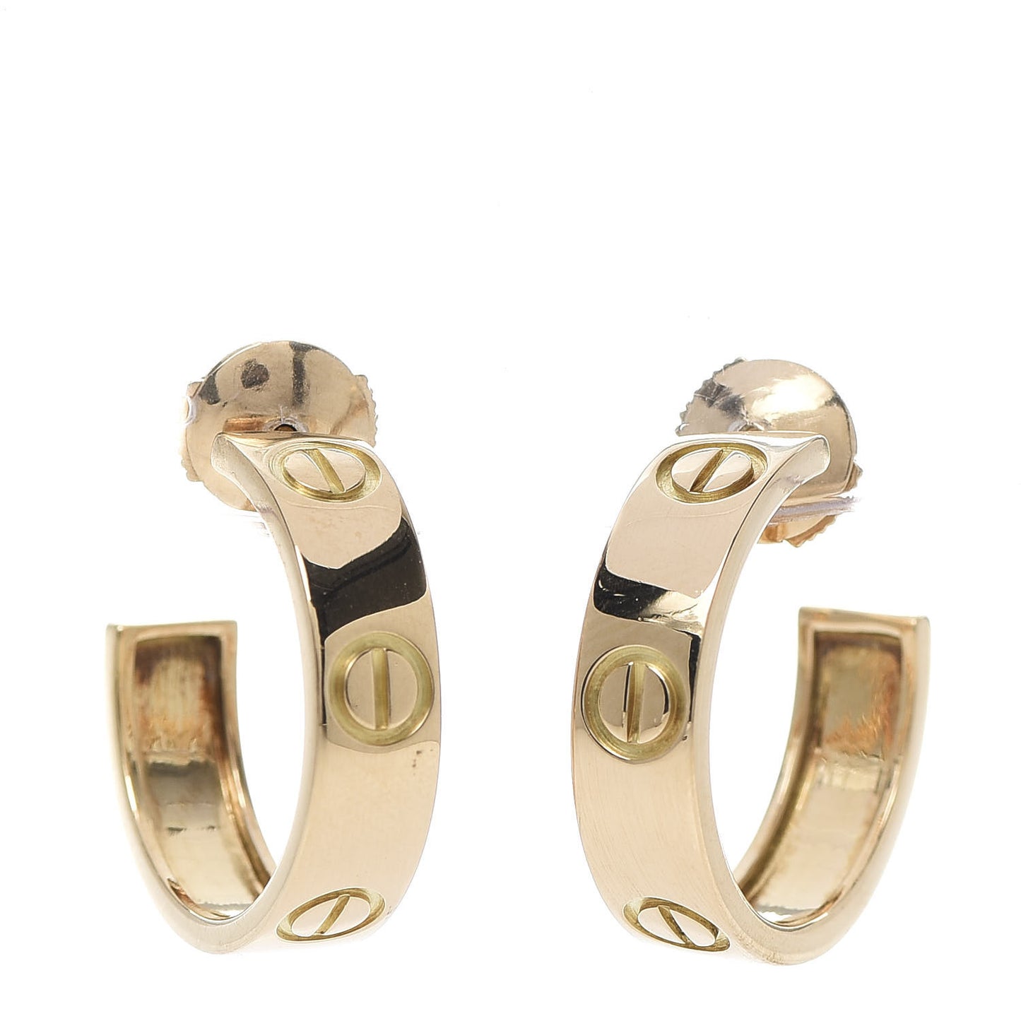 18K Yellow Gold 5.5mm LOVE Hoop Earrings