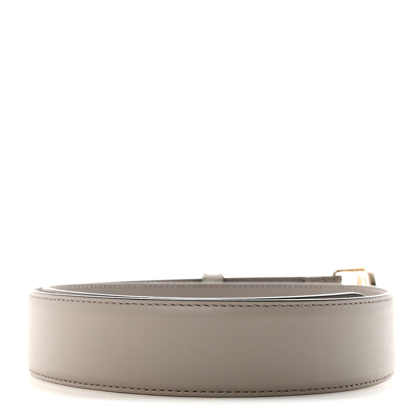 Moon Calfskin Interlocking G 37mm Belt 80 32 Storm Grey