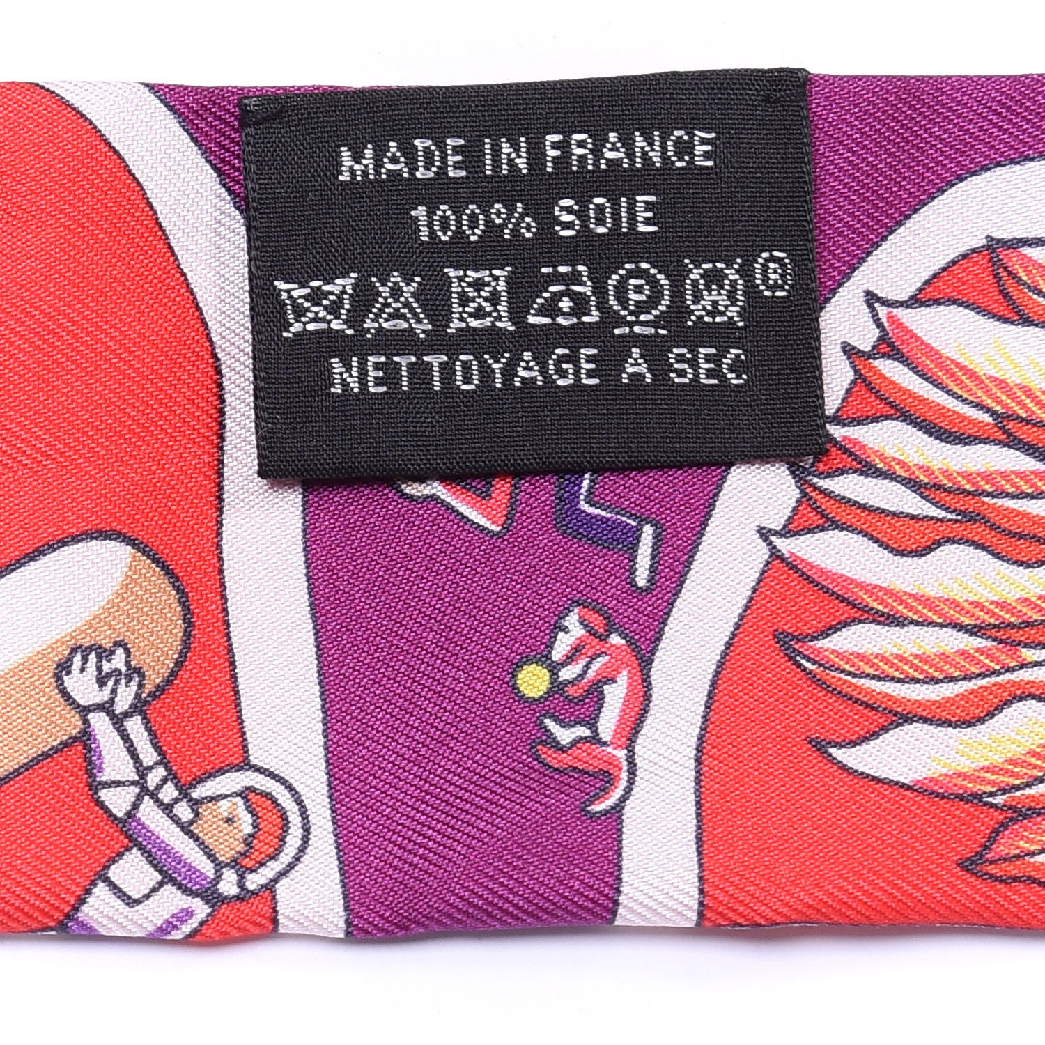 Hermes Silk Exposition Universelle Twilly Rouge Violet Jaune 3 of 4