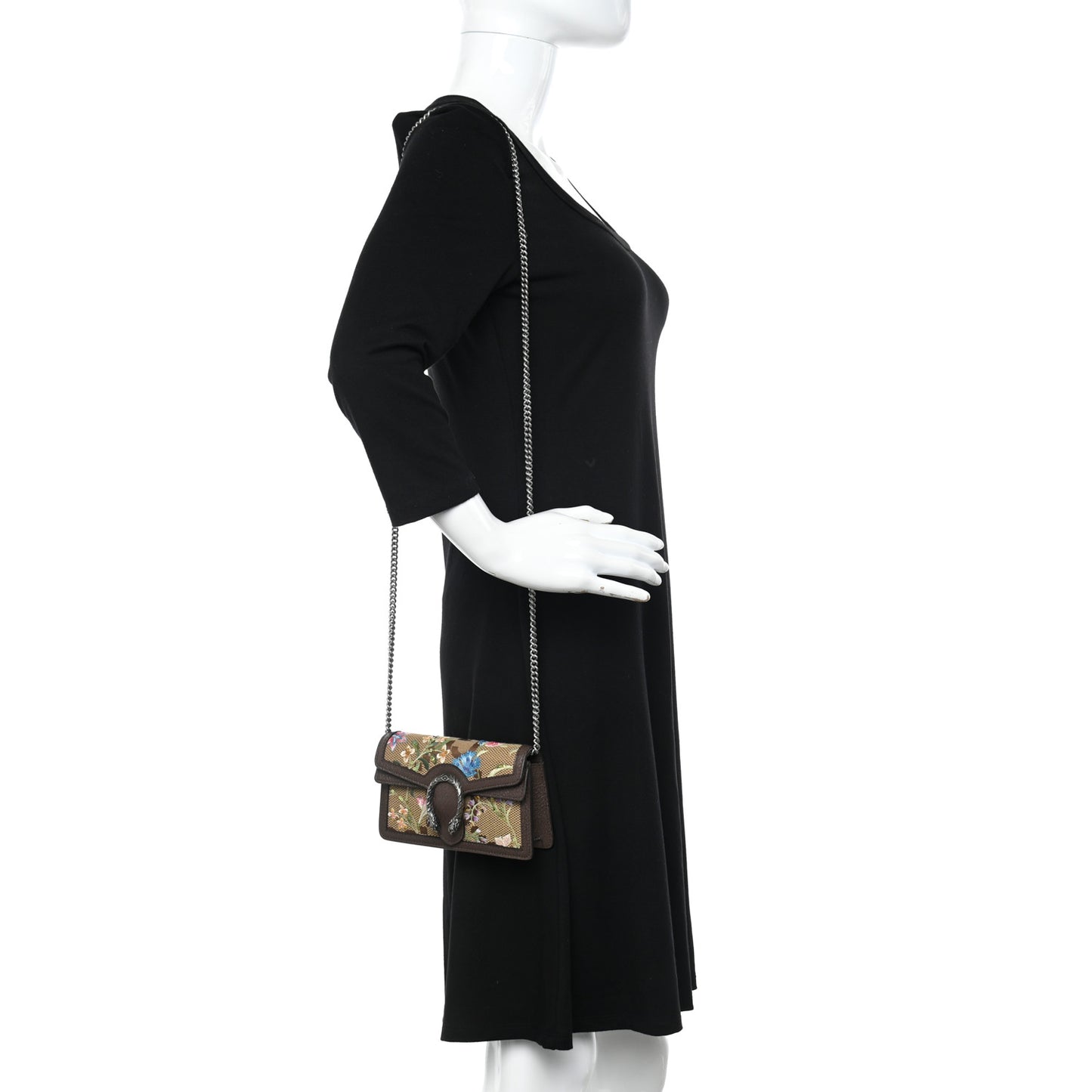 Monogram Jumbo GG Textured Dollar Calfskin Embroidered Super Mini Dionysus Shoulder Bag Camel Ebony New Acero Multicolor