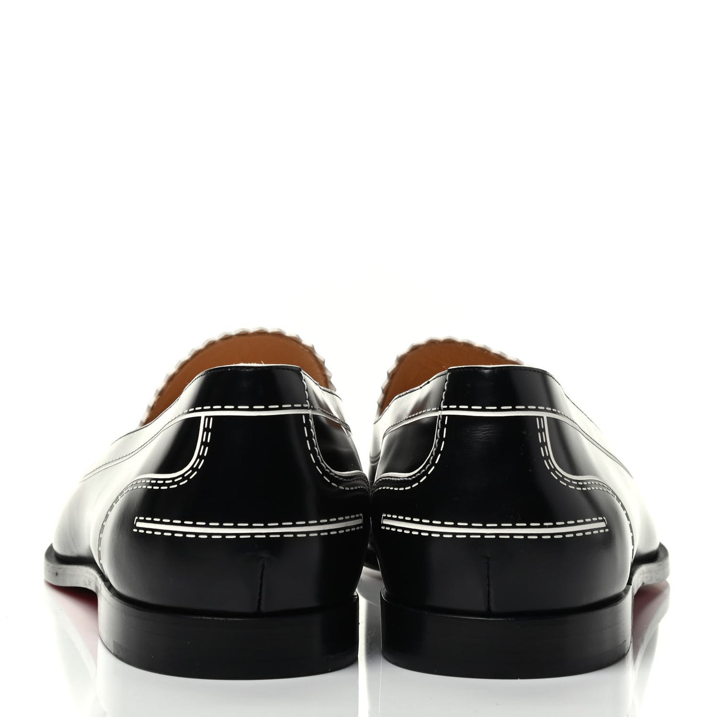 Calfskin Women Trompinetta Trompe L'oeil Loafers 41 Black