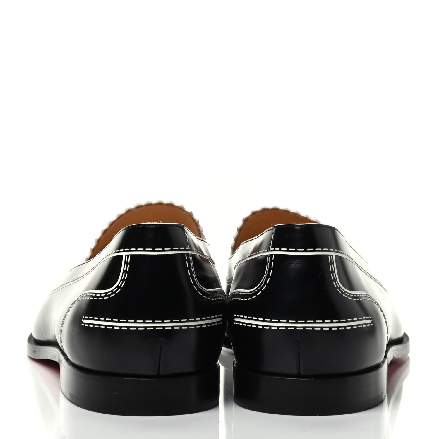 Christian Louboutin Calfskin Women Trompinetta Trompe L'oeil Loafers 41 Black 3 of 4