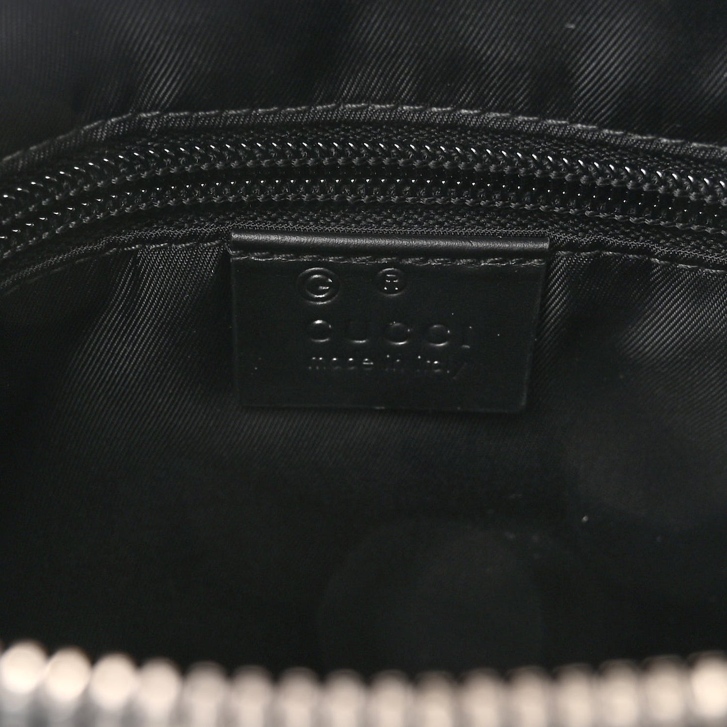 Techno Canvas Selleria Calfskin Web Small Flat Messenger Bag Black