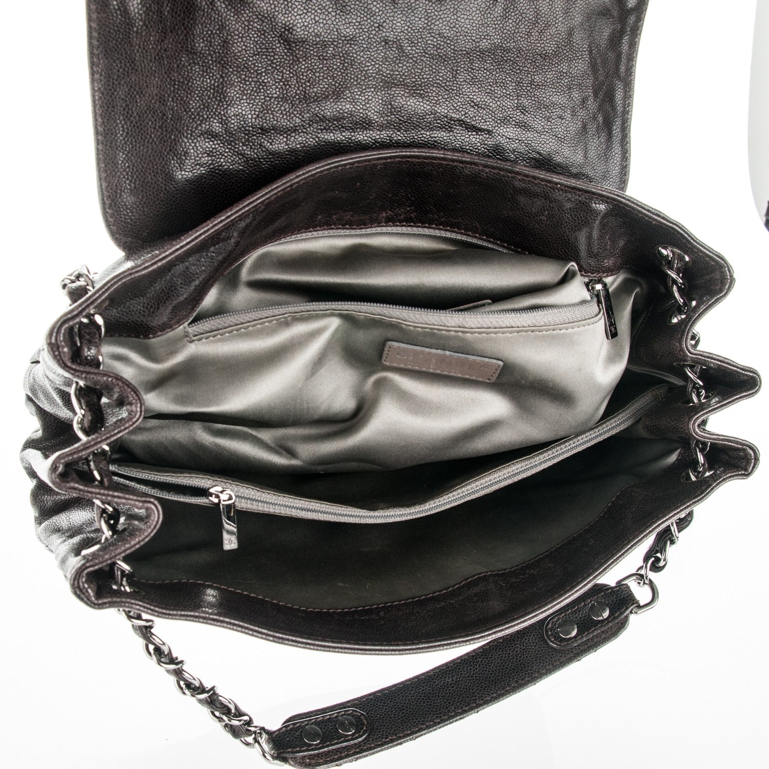 Chanel Glazed Caviar Pocket In The City Tote Brown 5 of 8