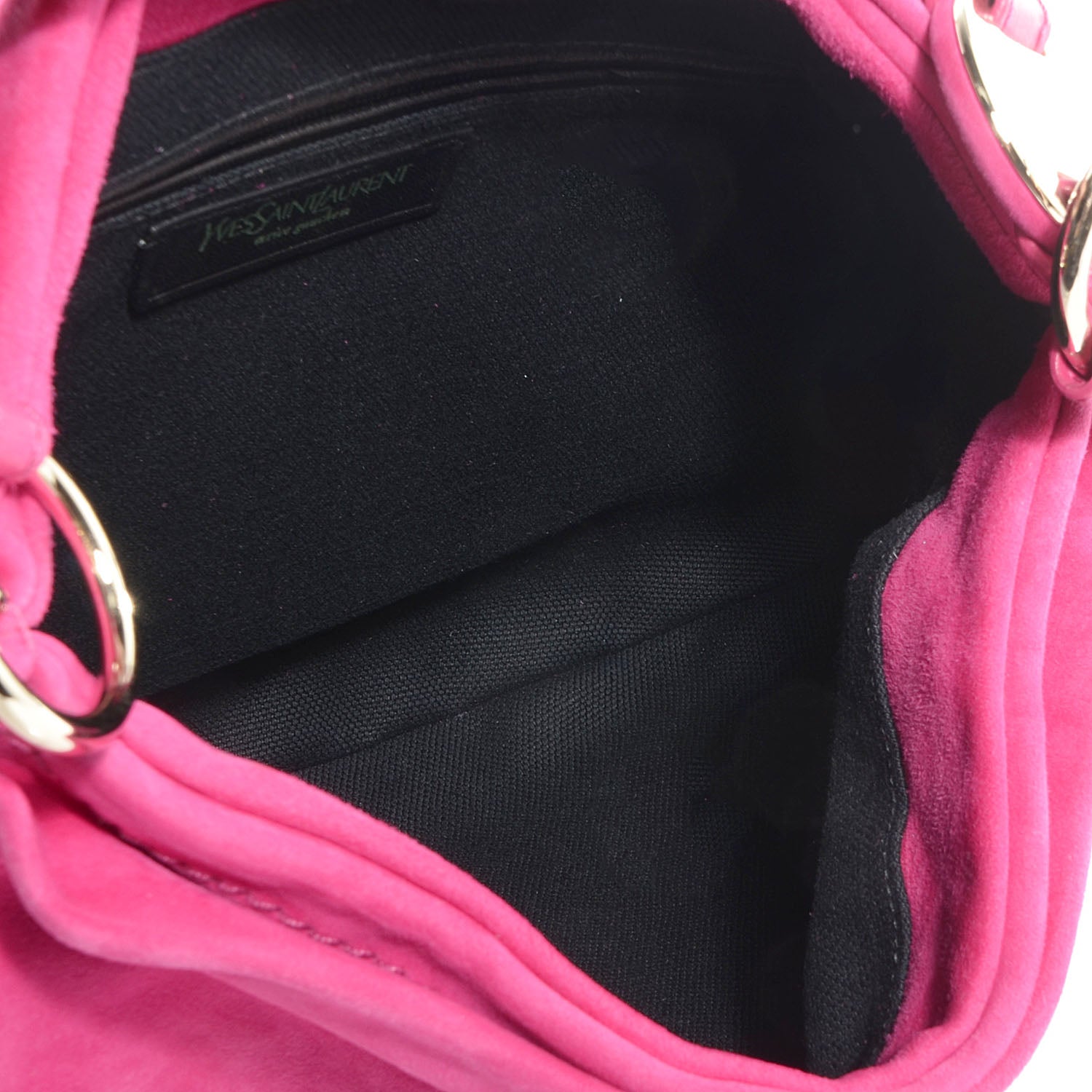 Saint Laurent Suede Chain Hobo Fuchsia 5 of 7