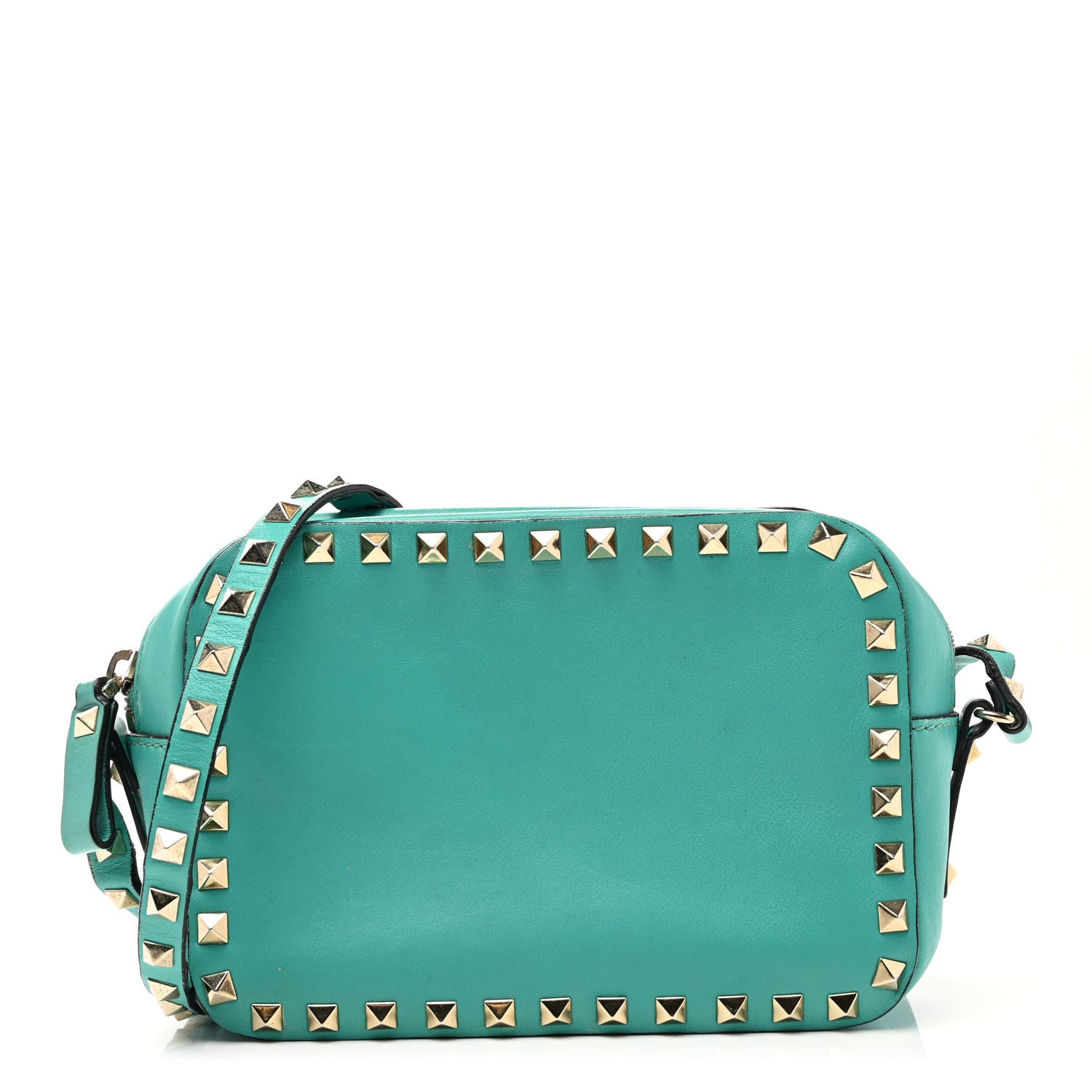 Valentino Garavani Calfskin Rockstud Camera Crossbody Bag Opaline Green 1 of 11