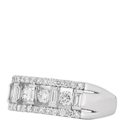 Parker & West by FASHIONPHILE Platinum Diamond 1.00ctw Openwork Band Ring 53 6.25 3 of 9