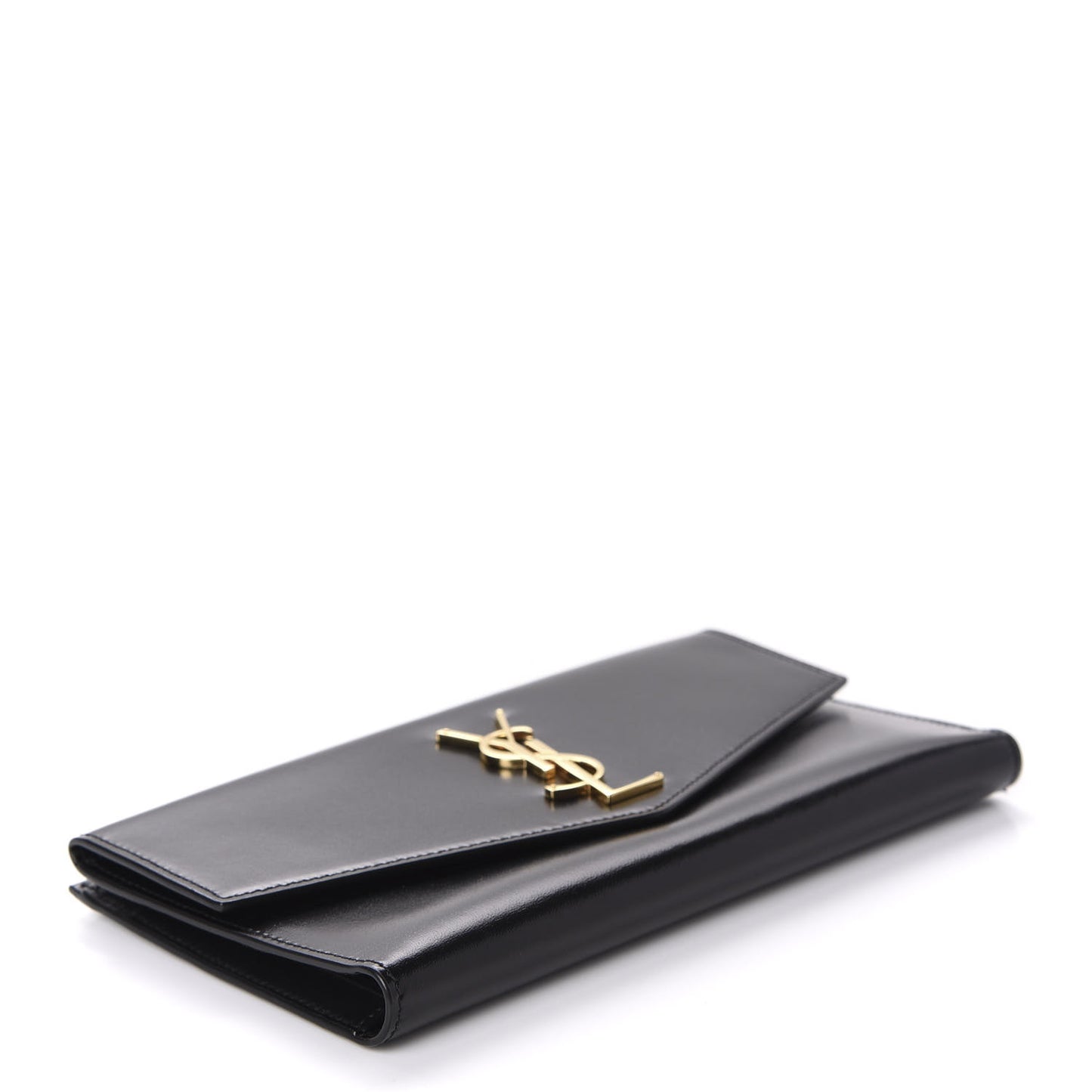 Smooth Shiny Calfskin Monogram Uptown Wallet Black