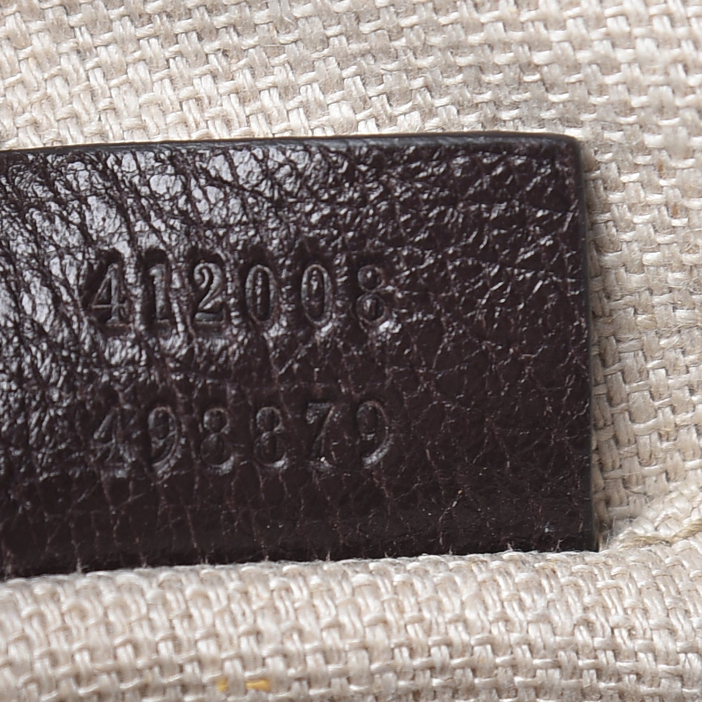 Textured Calfskin Web Small Webby Bee Shoulder Bag Brown Coffee