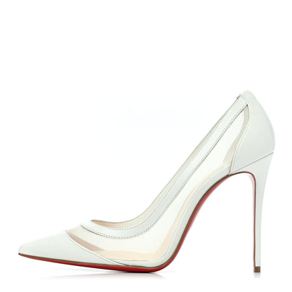 Christian Louboutin Kid Rete Galativi 100 Pumps 39.5 Bianco 1 of 3