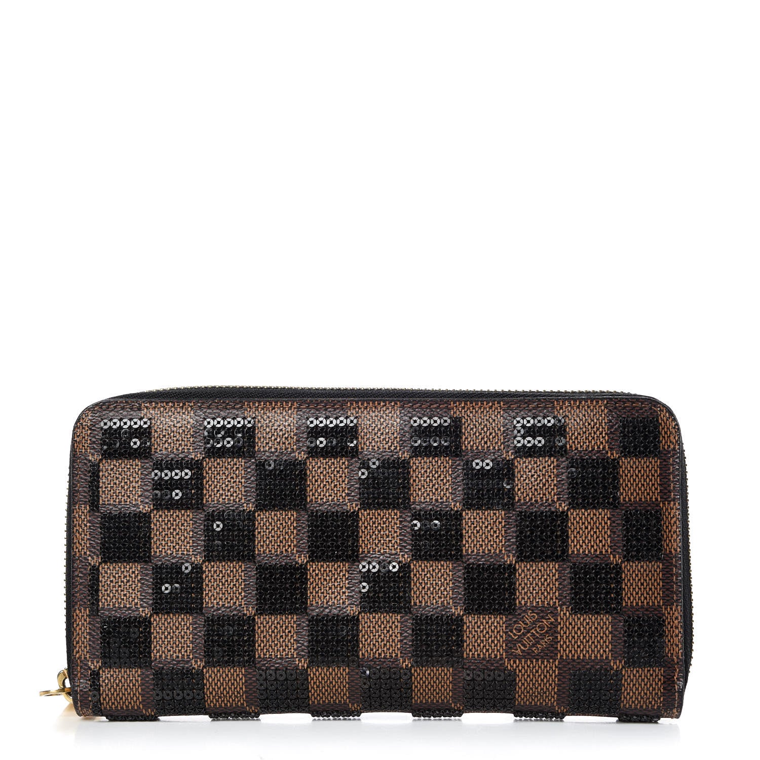 Louis Vuitton Damier Paillettes Zippy Wallet Black 1 of 7