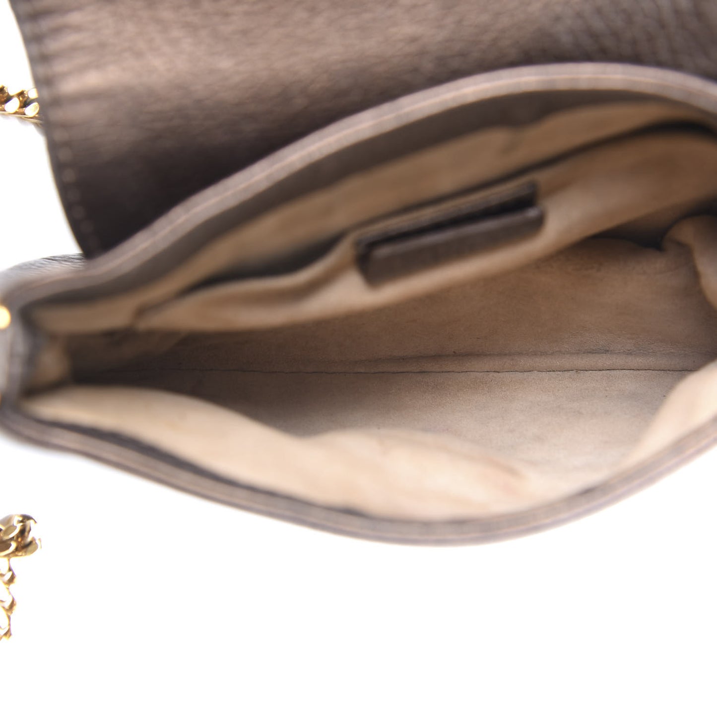 Metallic Pebbled Calfskin Small 1973 Chain Shoulder Bag Winter Leaf