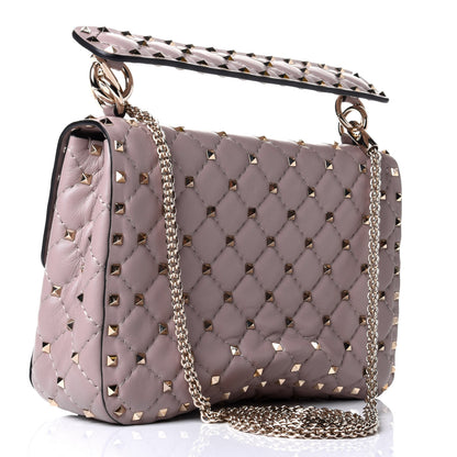 Valentino Garavani Lambskin Medium Rockstud Spike Shoulder Bag Poudre 3 of 9