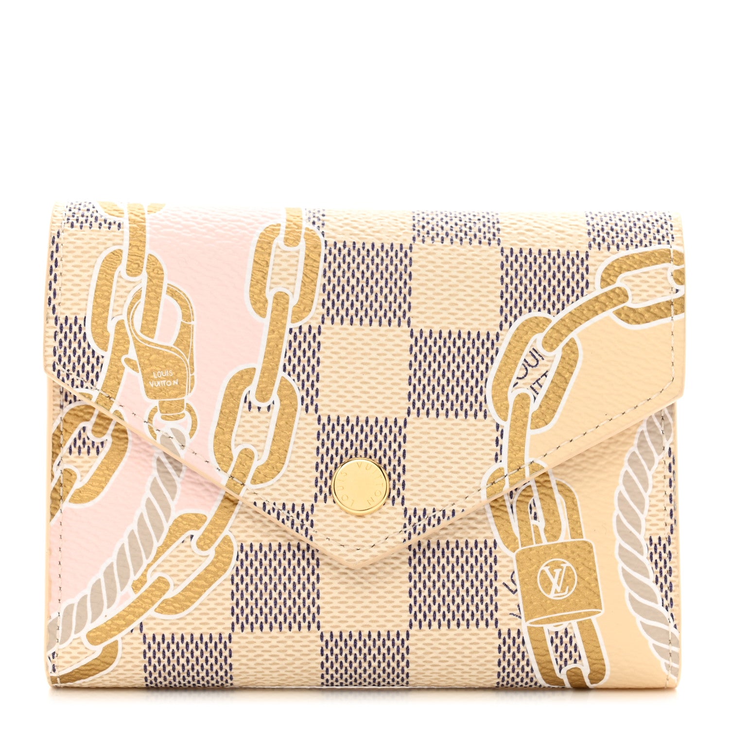 Louis Vuitton Damier Azur Nautical Victorine Wallet Gold 1 of 7