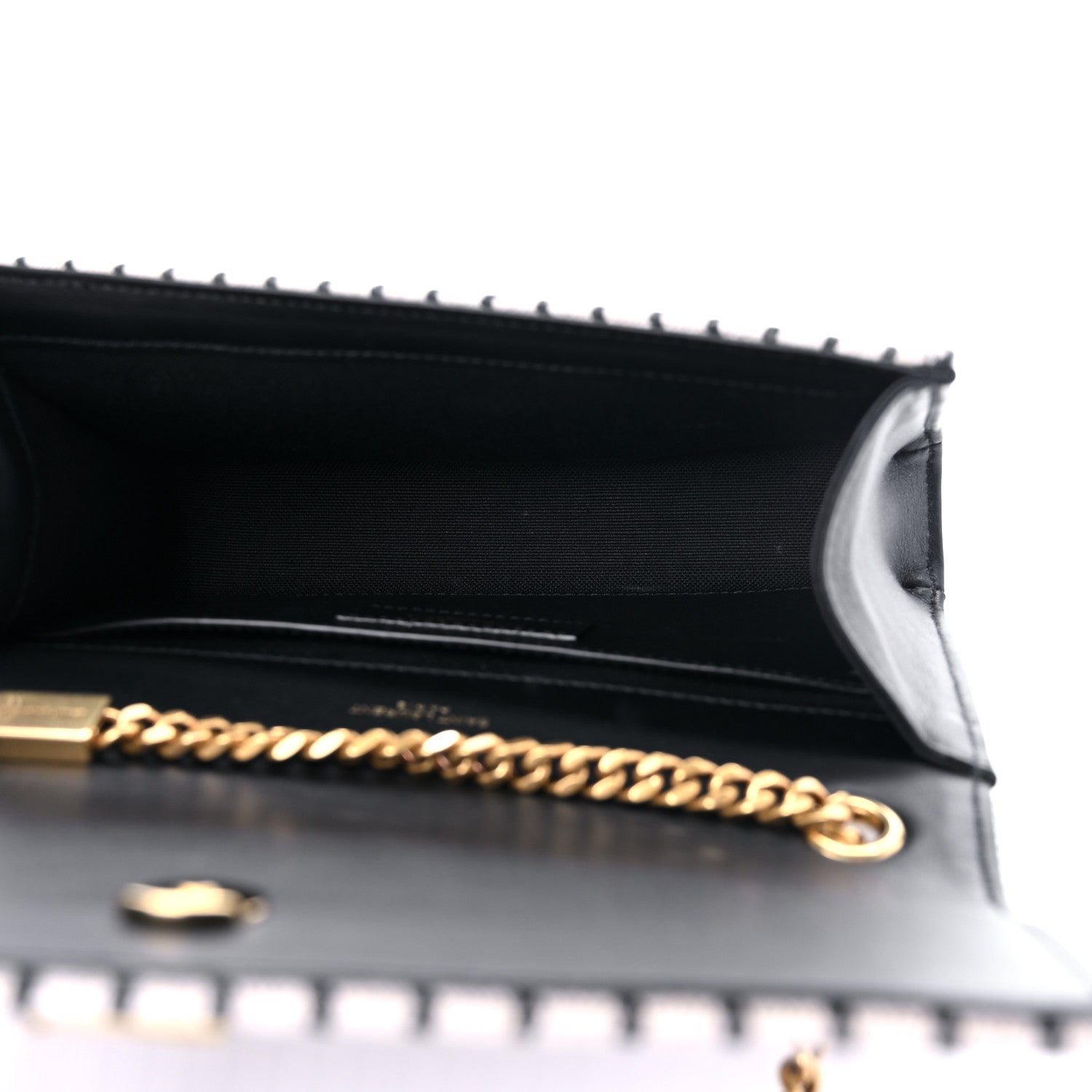 Saint Laurent Canvas Small Striped Kate Satchel Grigio Multicolor 4 of 10