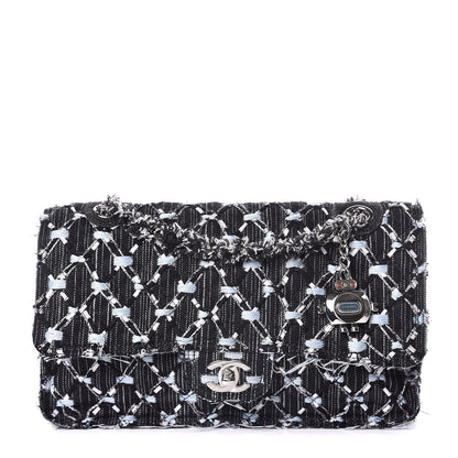 Chanel Denim Woven Medium Flap Light Blue 1 of 14