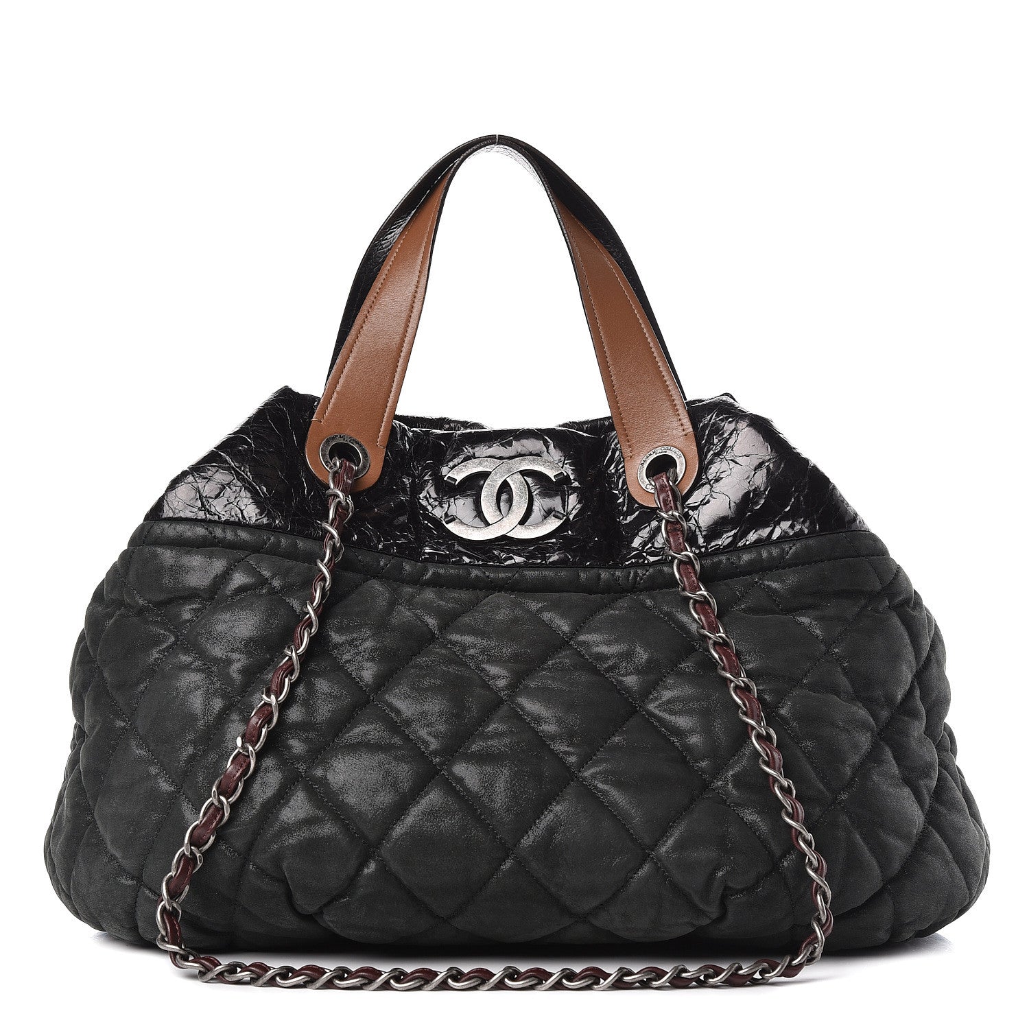 Chanel Iridescent Calfskin Quilted Large In The Mix Tote Black 1 of 11