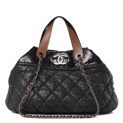 Chanel Iridescent Calfskin Quilted Large In The Mix Tote Black 1 of 11
