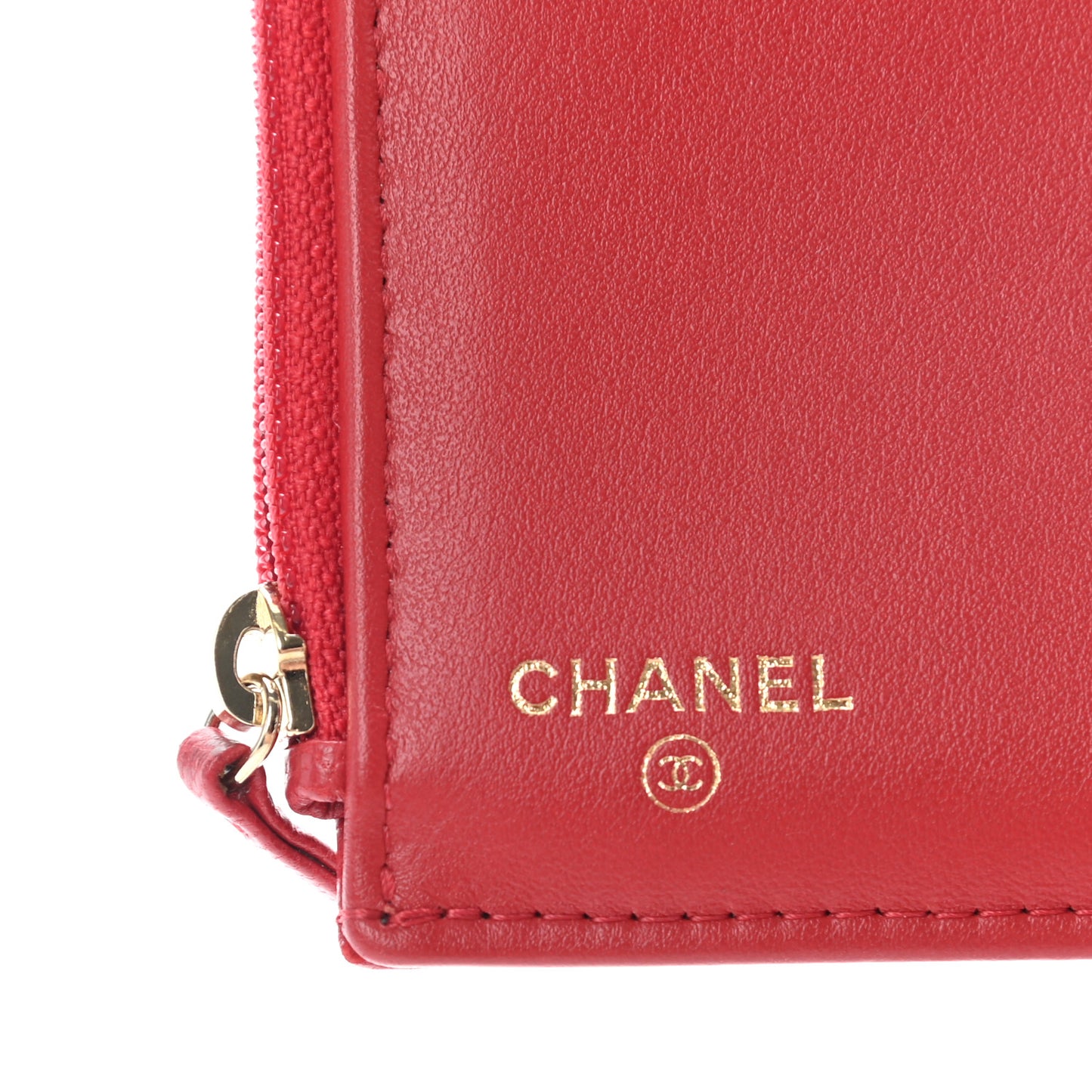 Goatskin Quilted Chanel 19 Small Flap Wallet Red