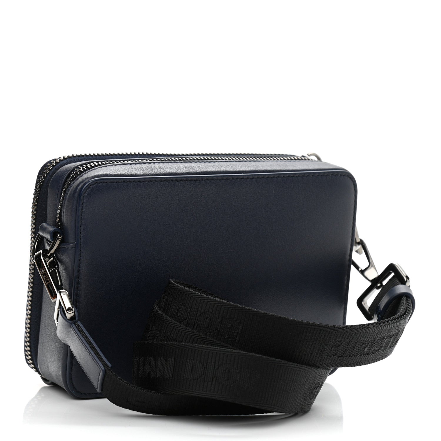 Christian Dior x Descente Double Zip Crossbody Navy Blue 3 of 12