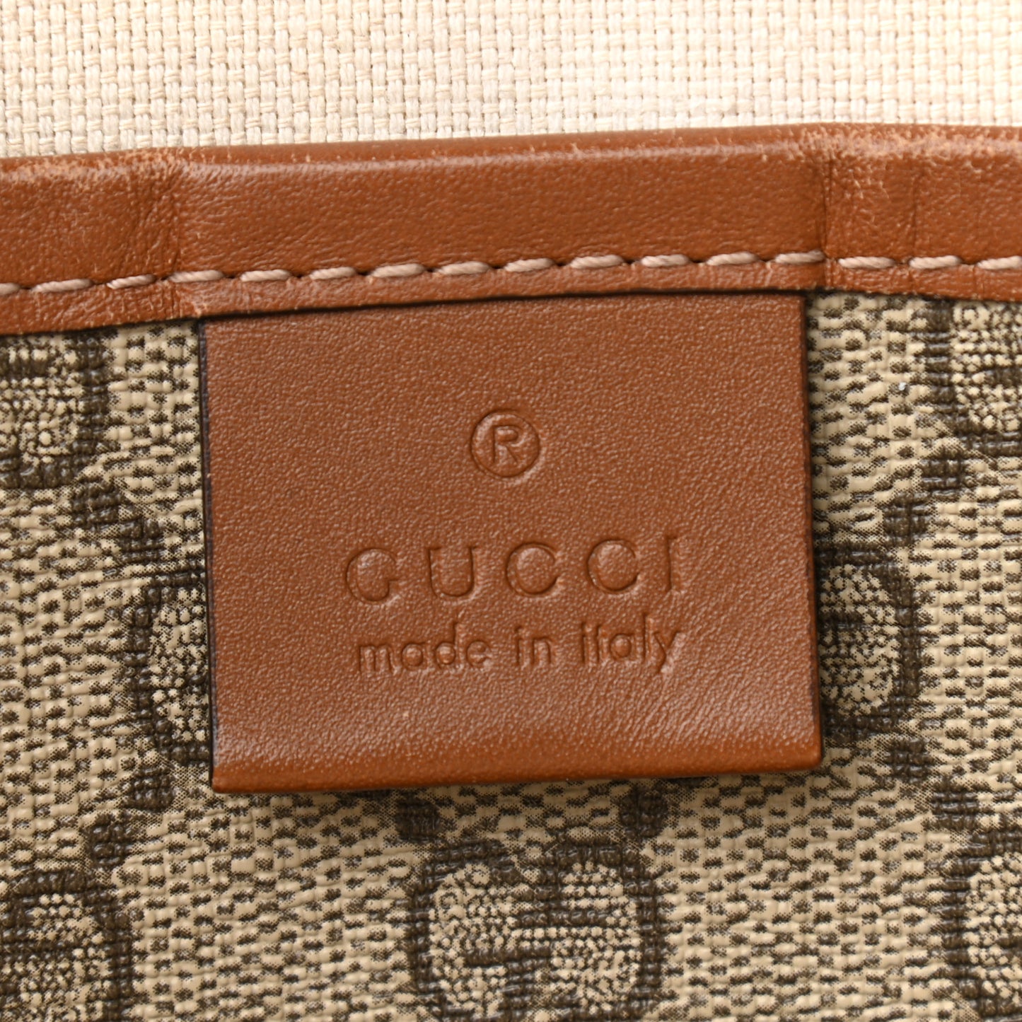 GG Plus Monogram Medium Signature Web Loop Tote Brown