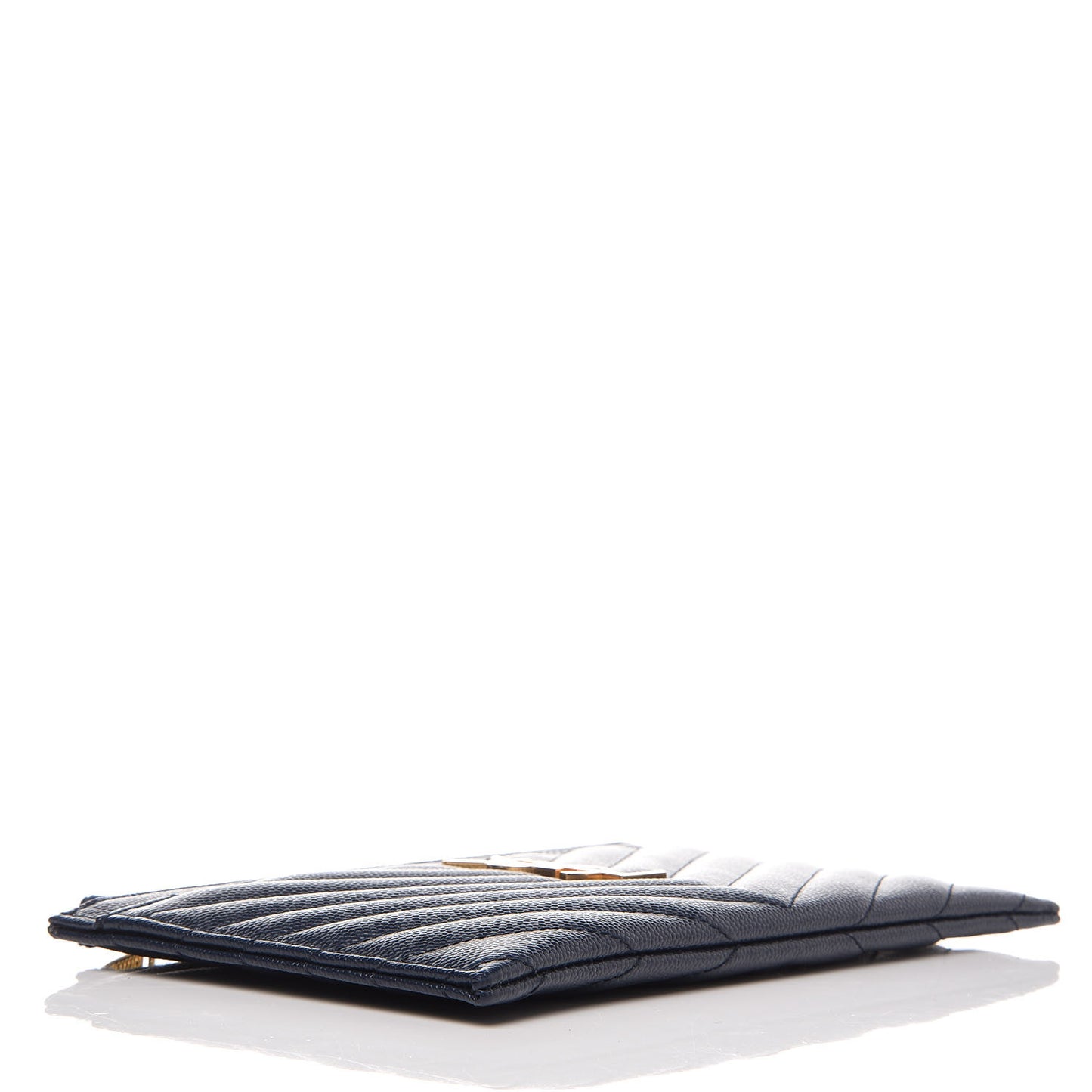 Grain De Poudre Chevron Monogram Bill Pouch Navy