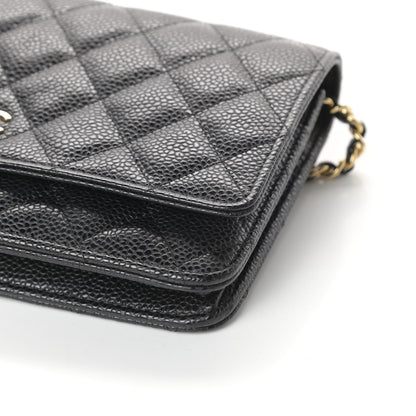 Chanel Caviar Quilted Wallet On Chain WOC Black 10 of 10