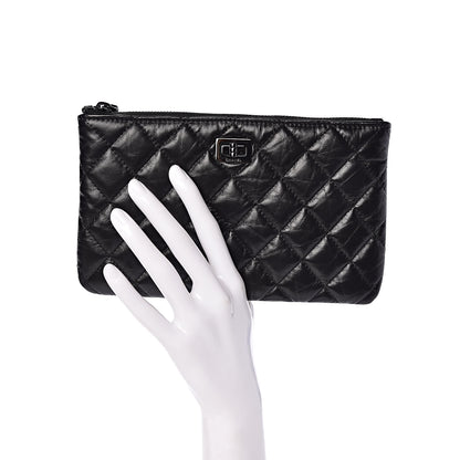 Chanel Aged Calfskin Quilted Medium Reissue Cosmetic Case So Black 2 of 8