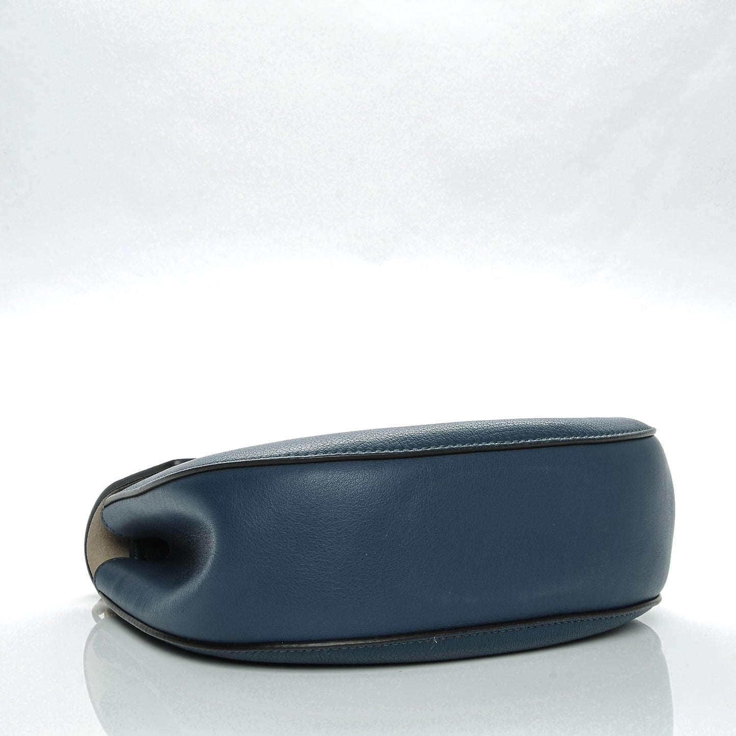 Grained Lambskin Drew Shoulder Bag Denim Blue