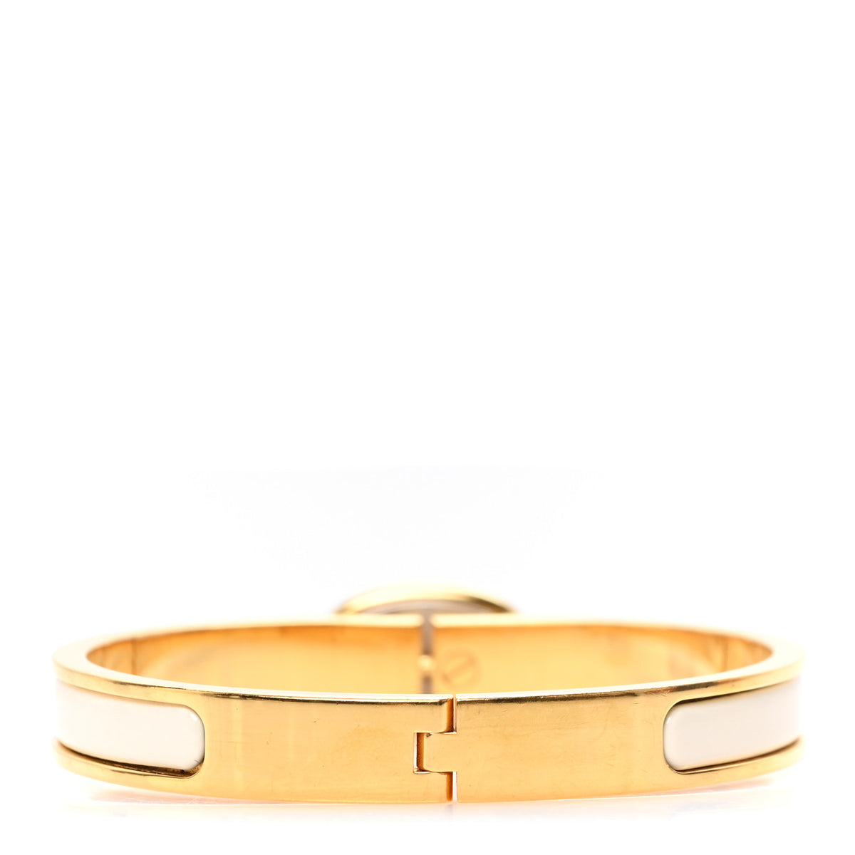 Hermes Enamel Mini Farandole Clic Chaine d'Ancre Bracelet PM Creme 3 of 4