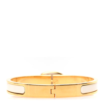 Hermes Enamel Mini Farandole Clic Chaine d'Ancre Bracelet PM Creme 3 of 4
