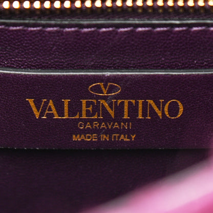 Valentino Garavani Cashmere Large Roman Stud Shoulder Bag Ripe Plum 5 of 9